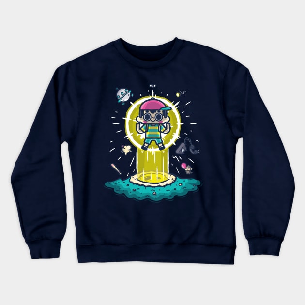 Small Town Kid Crewneck Sweatshirt by hoborobo